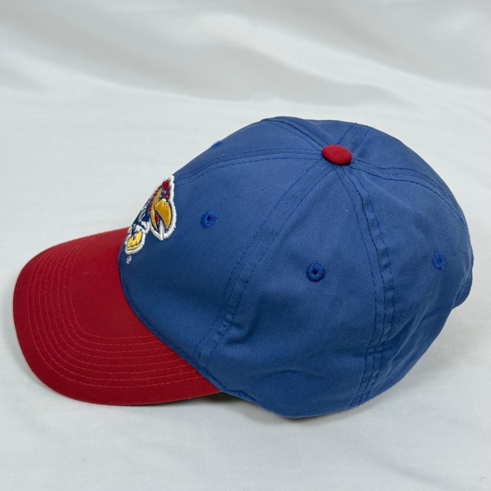 Kansas Jayhawks Outdoor Cap Baseball Hat S/M College NCAA Red Blue - Picture 3 of 11